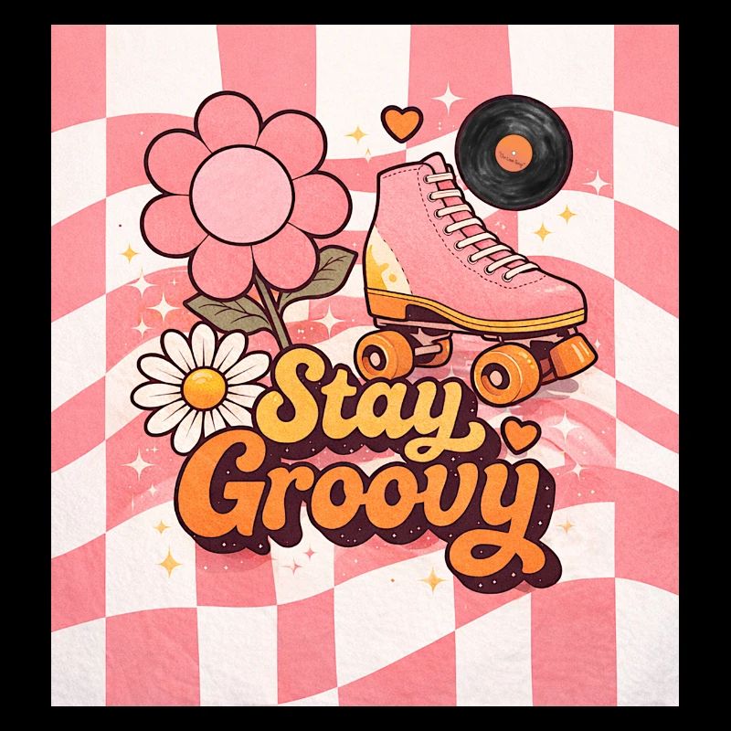 Pink retro roller skates