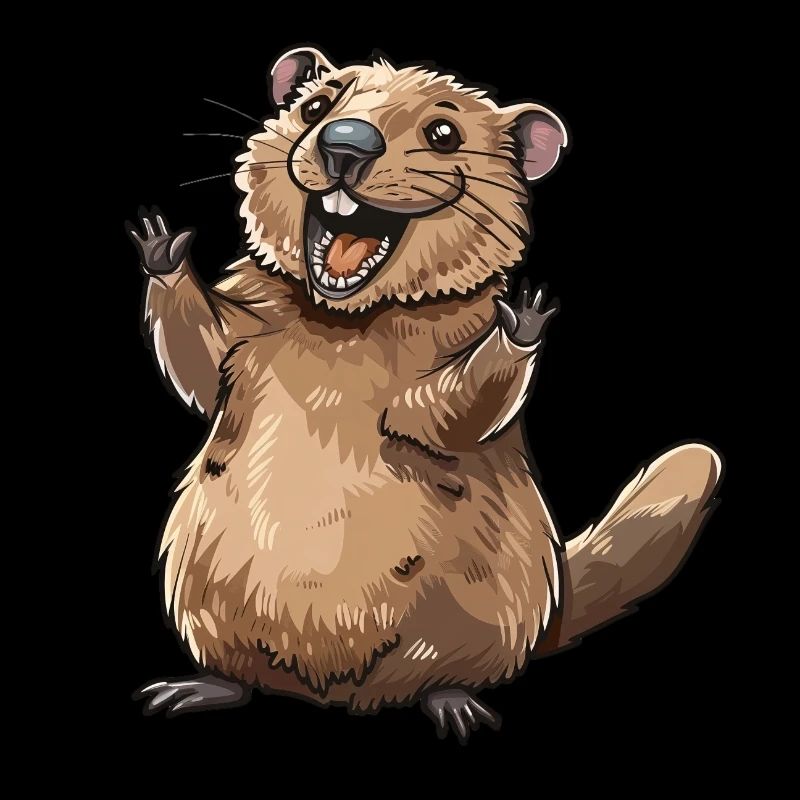 Fröhlicher Tanzender Biber Bild