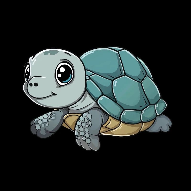 Cute baby turtle with big eyes