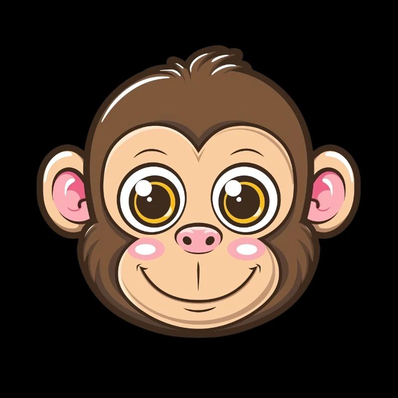Cute Monkey Big Eyes Smile