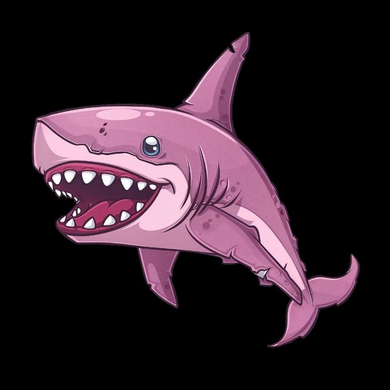 Naughty shark with big teeth