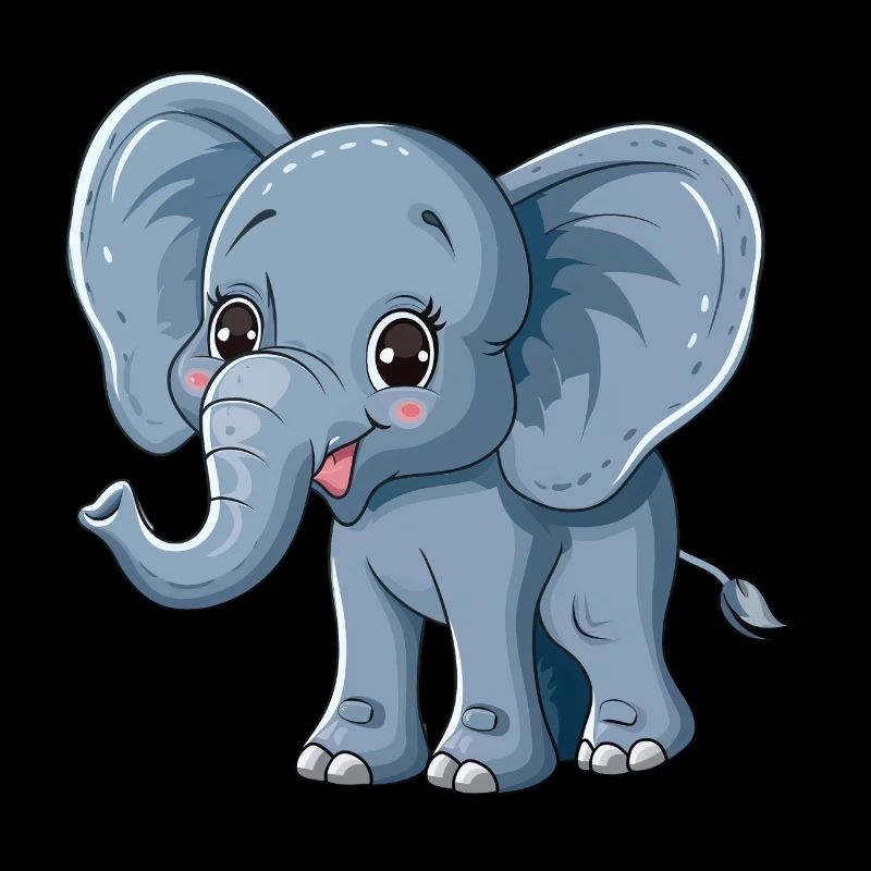 Cute Elephant for Kids Room Wall