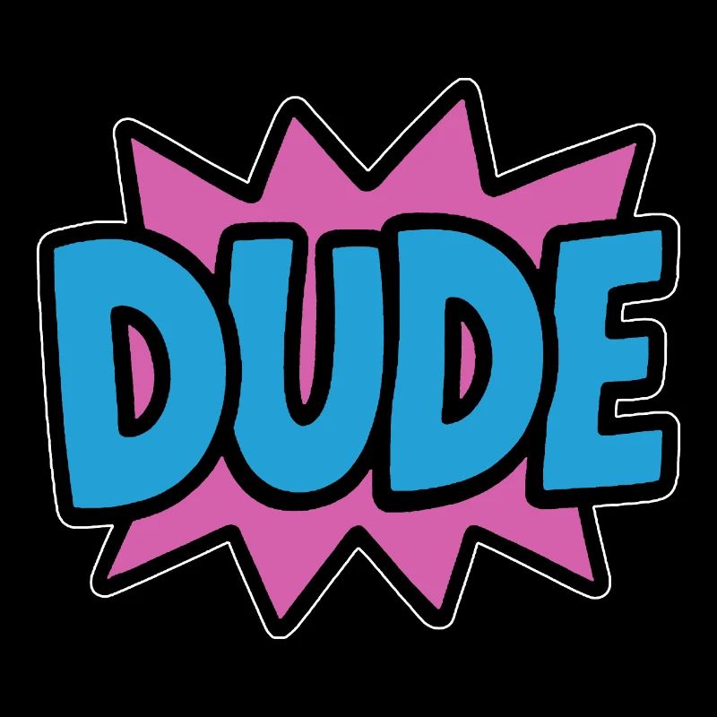 Dude Lettering Retro Bro Brother