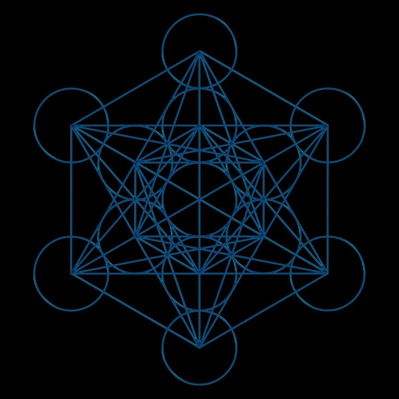 Le cube de Metatron - bleu