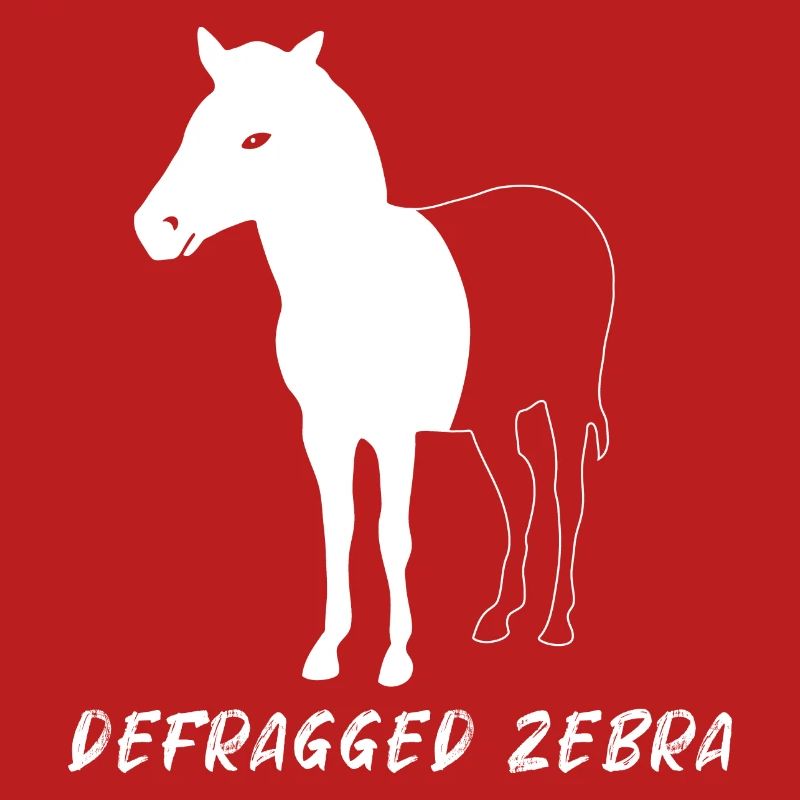 Defragged Zebra Admin Geek Programmierer Geschenk