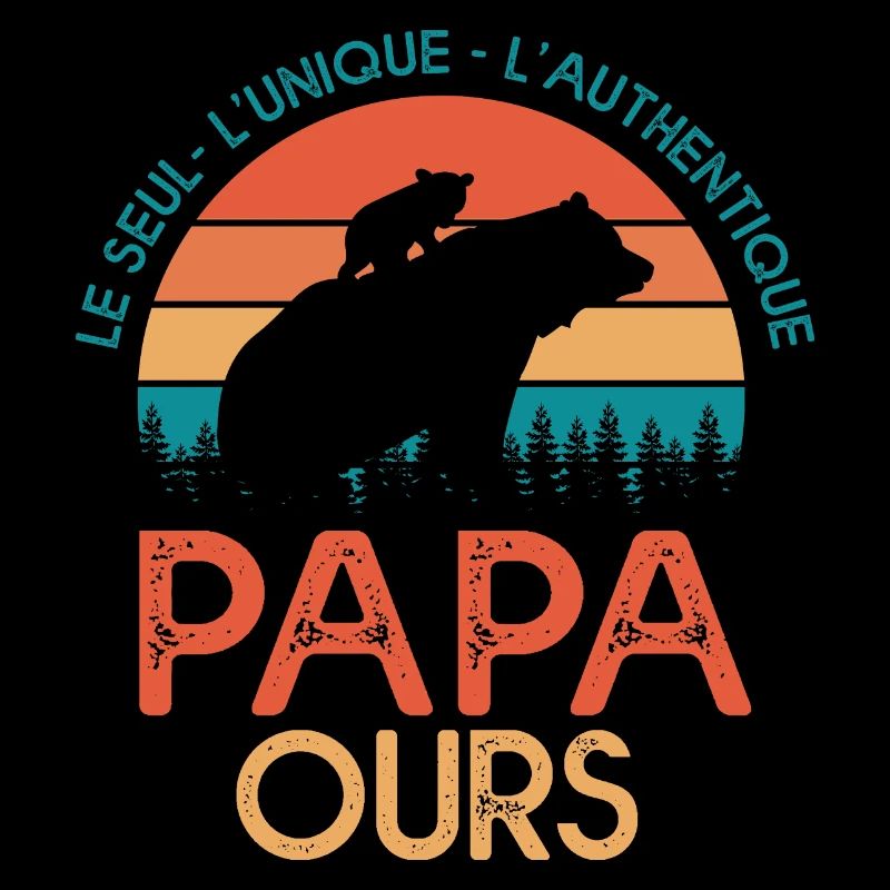 papa ours cadeau papa tshirt papa ours