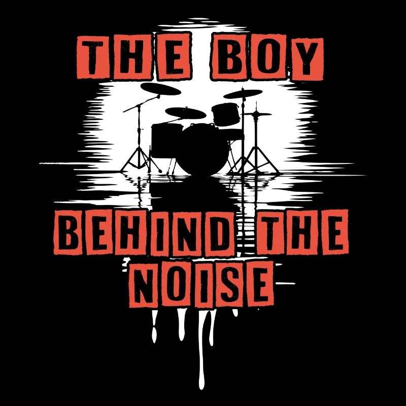 Drummer Boy Schlagzeuger Drumset Silhouette