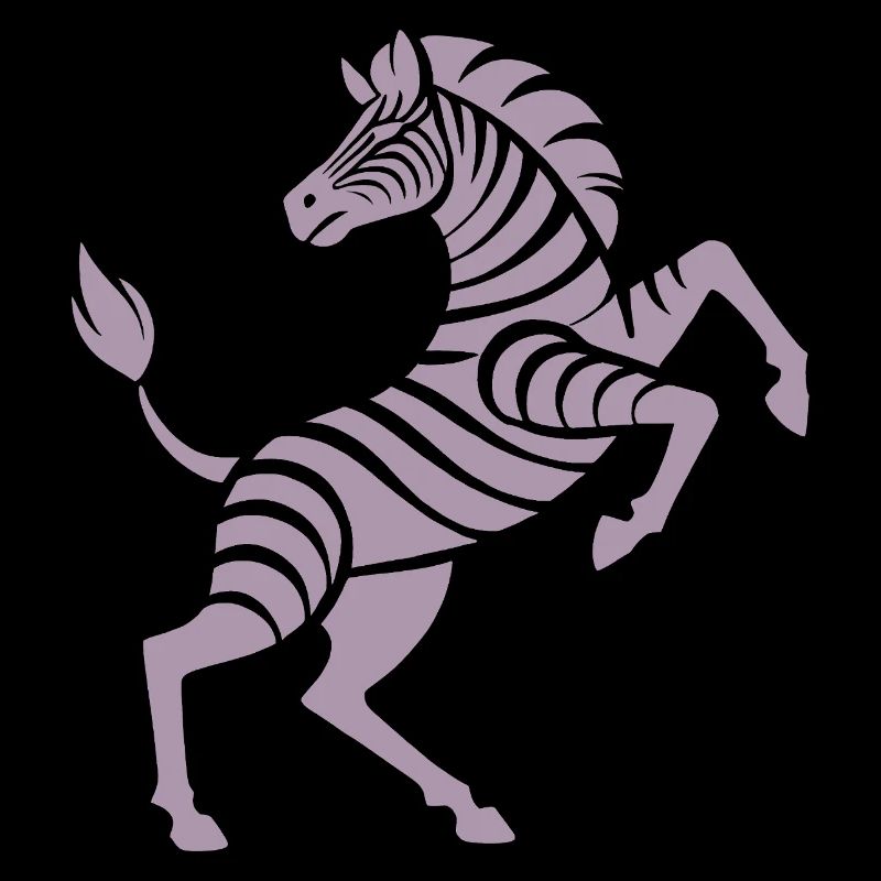 Zebra Hufe hoch Kunststück Silhouette