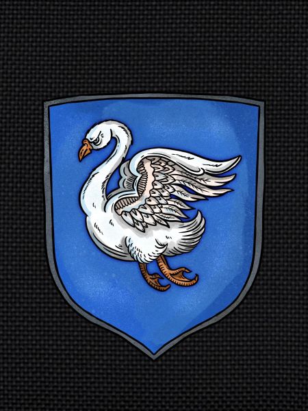Wappen silber Schwan