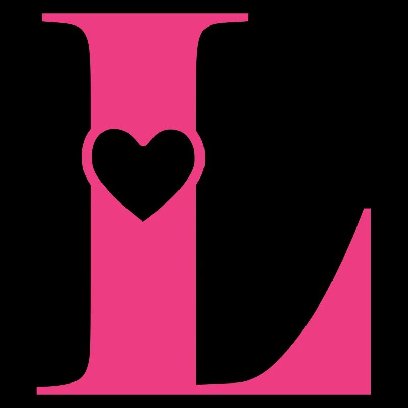 Lettre L lettre initiale avec coeur