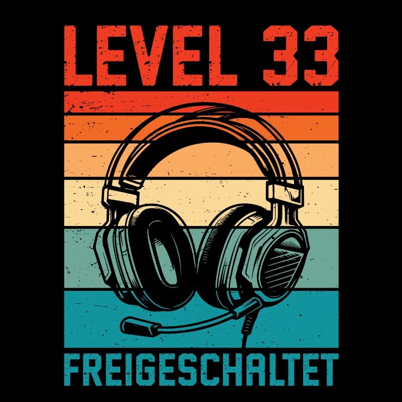 33rd Birthday Men Gamer Level 33 Unlocked