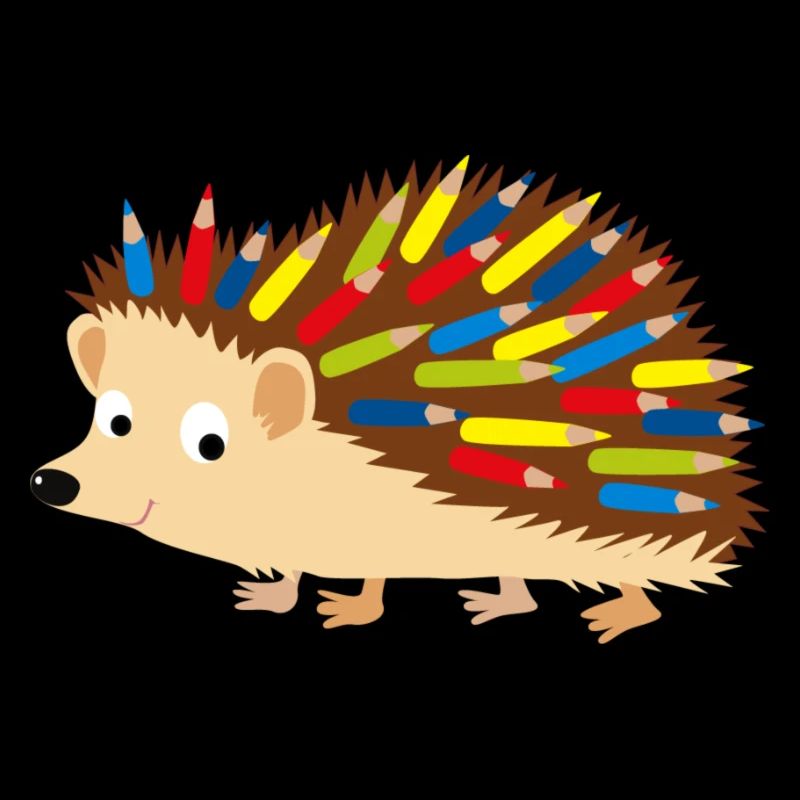 Crayon de couleur hérisson
