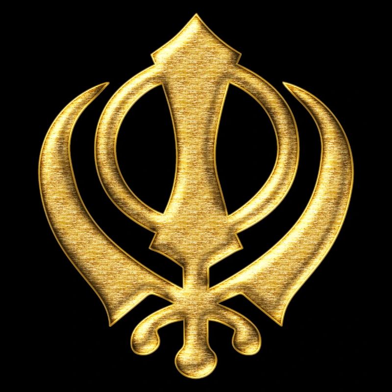 Khanda Sikh Symbol Schwerter Religion Sikhismus