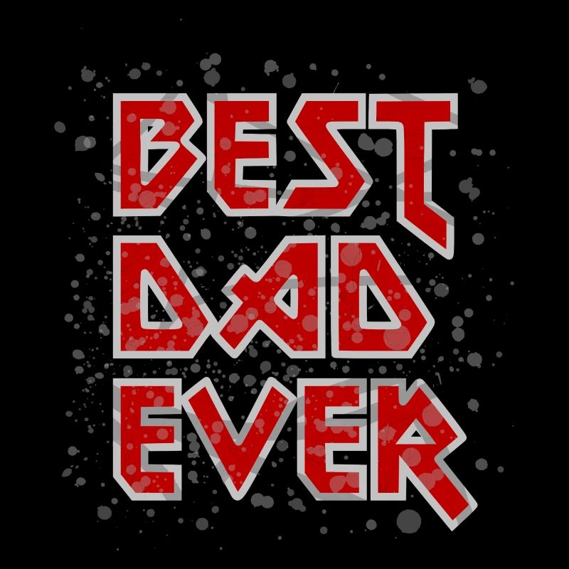 Best Dad Ever metal rock cool Spruch rot Vater