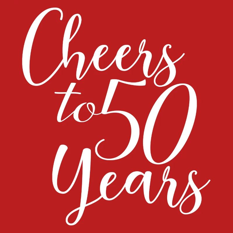 Cheers To 50 Years - Geburtstags- oder Jubiläumsgeschenk