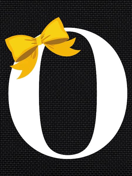 Letter o yellow bow