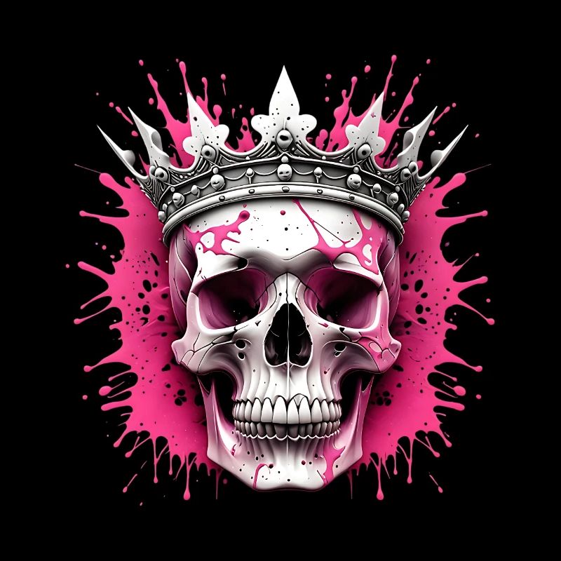 Crown & Skull Splash: Creative energy in pink