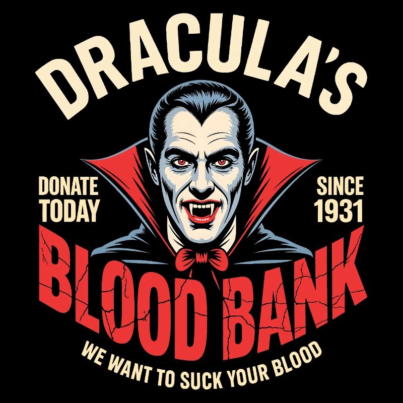 Dracula Banque de sang Vampire Humour