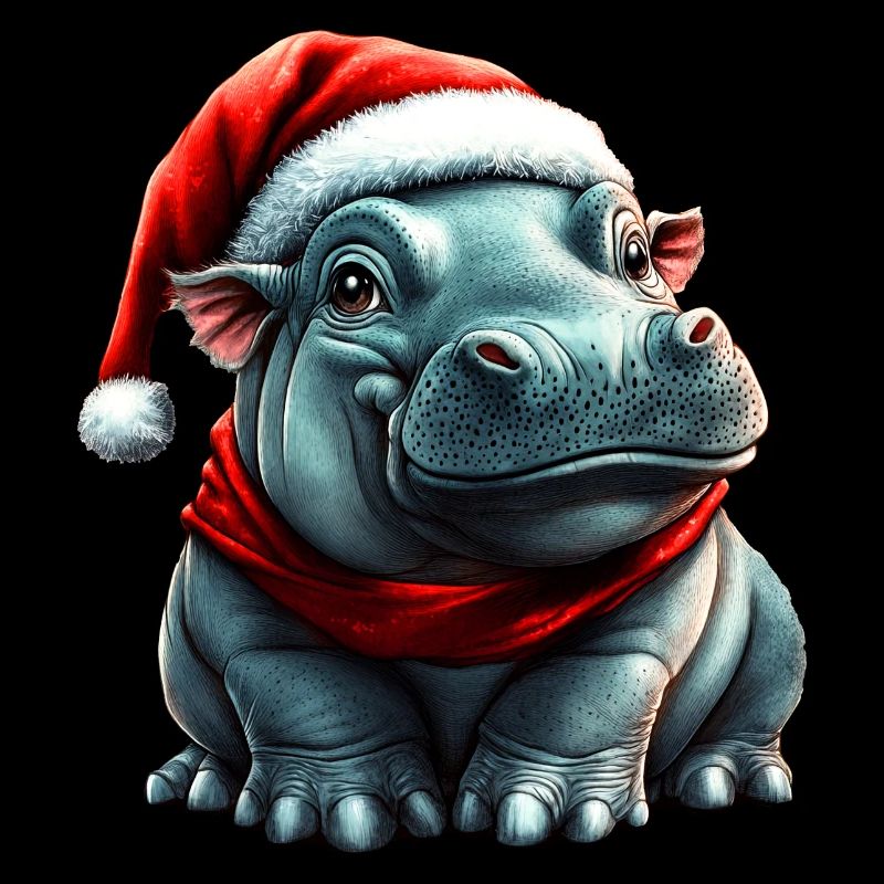 Weihnachtsmann Nilpferd