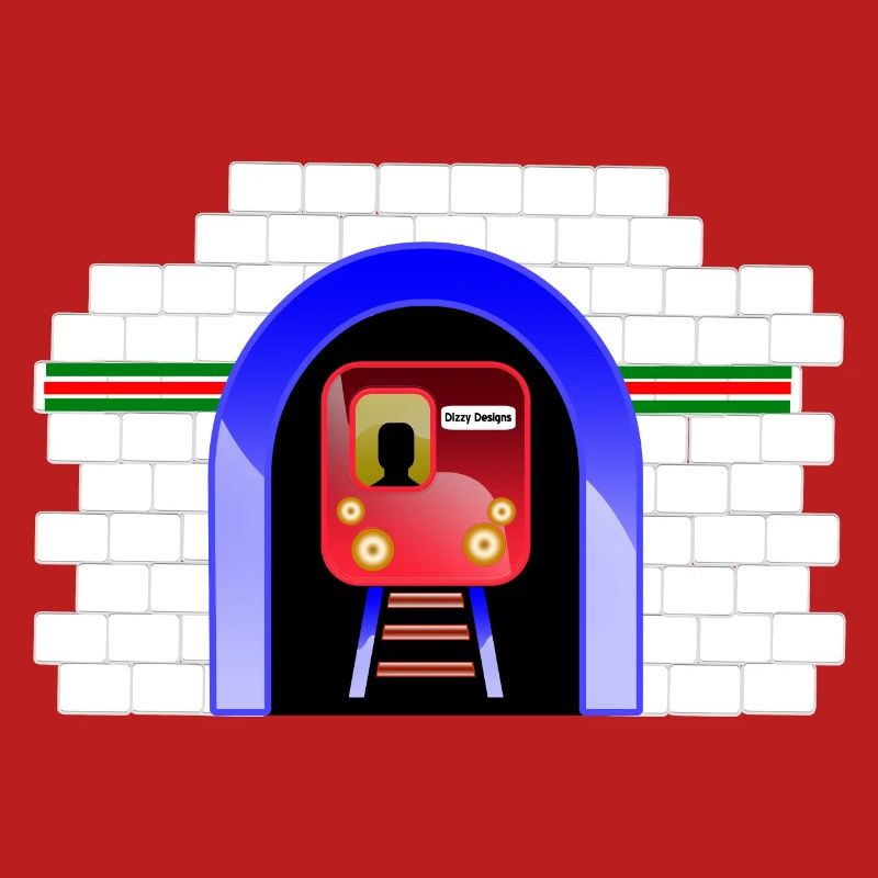 Blauer Tunnelzug im Torbogen