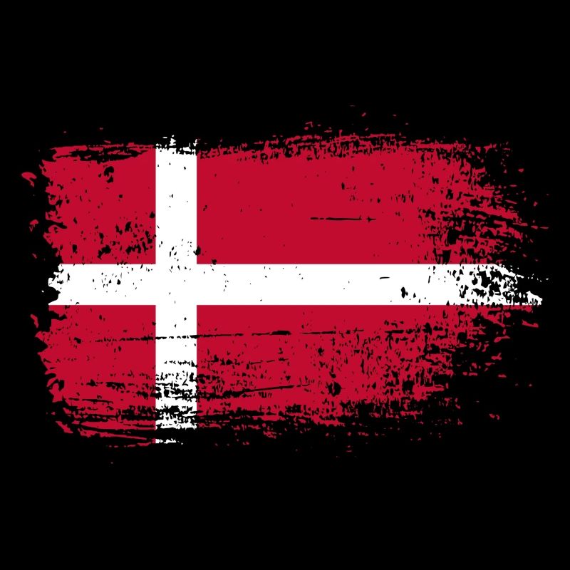 Grunge Danish Flag Print