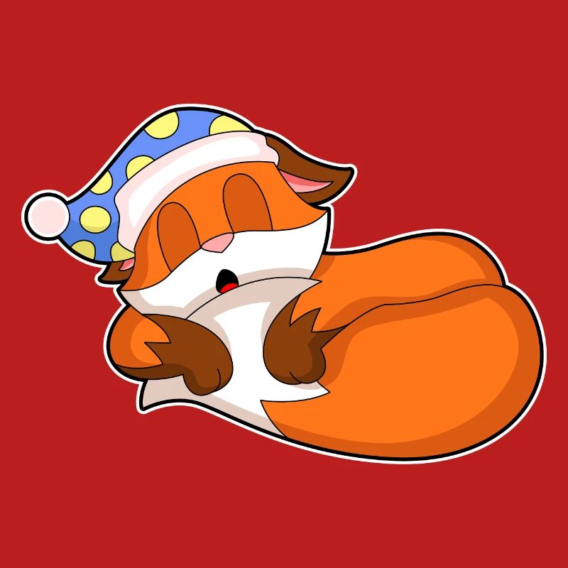 Bonnet de nuit Fox Sleeping