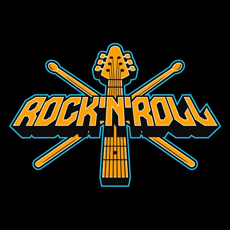 Retro Rock'n'Roll Gitarrenemblem