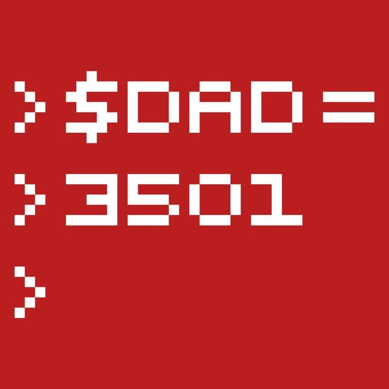 DAD 8-Bit Code Nerd Pixel Terminal Retro