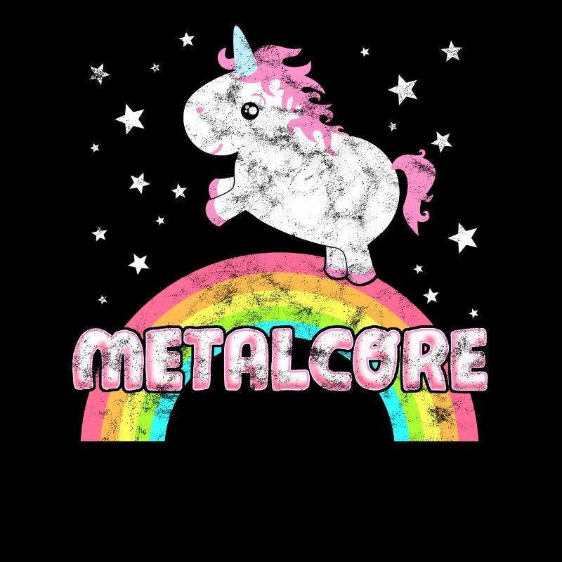 Cooles Ironisches Metalcore Musik Einhorn