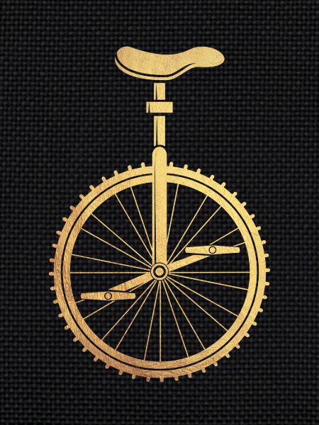 Gold unicycle