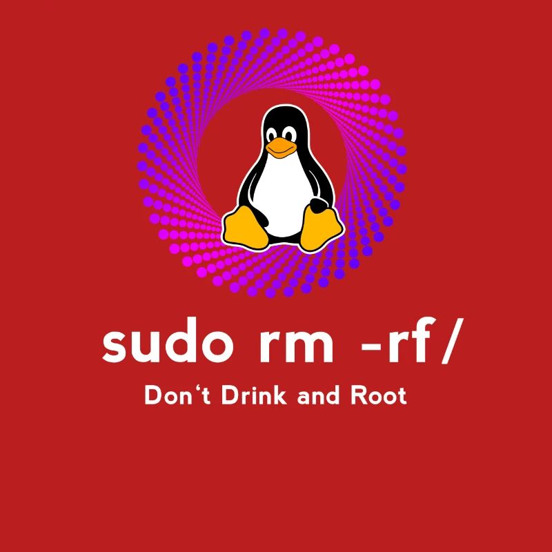 Ordinateur Sys admin Penguin Nerd pc sudo rm -rf cod