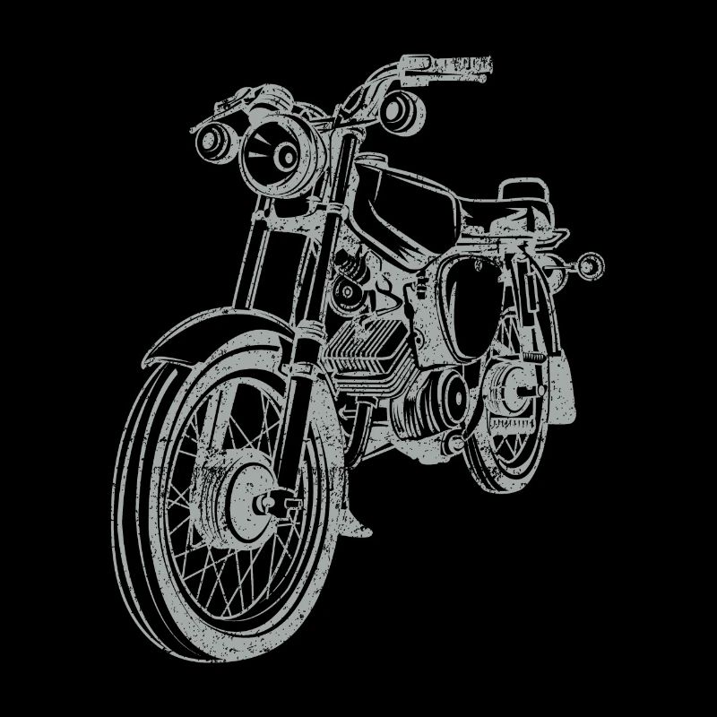 Simson S51 vintage lineart silhouette