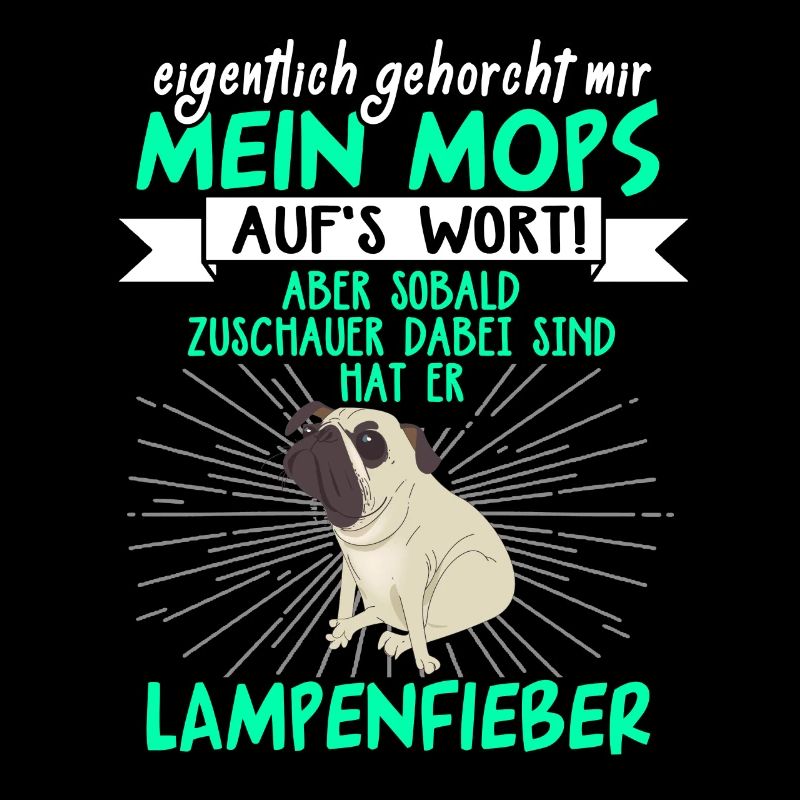 Mops Lampenfieber Pug