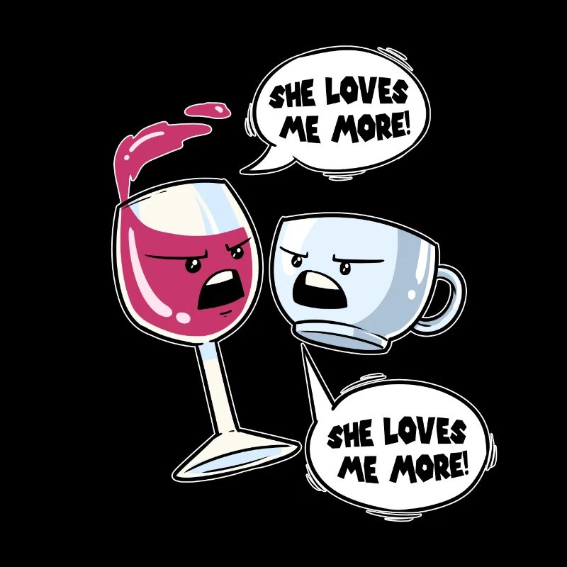 Tasse de vin de lutte d'amour d'amoureux de café de vin