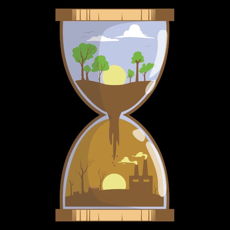 Sanduhr / Umweltverschmutzung / Naturschutz