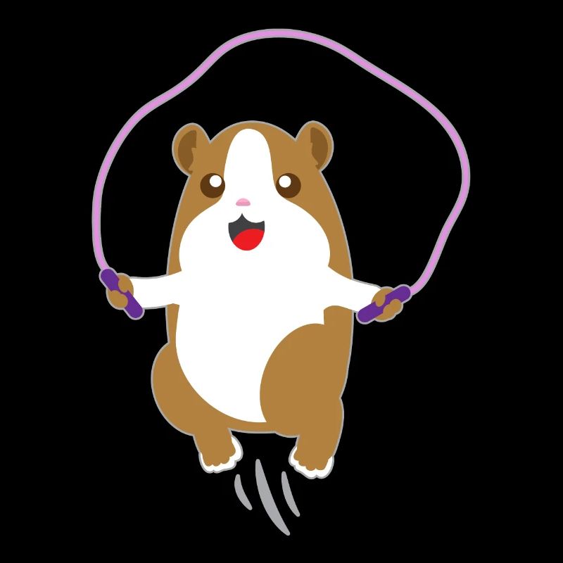 Kinder Hamster Tiershirt seilspringender Hamster
