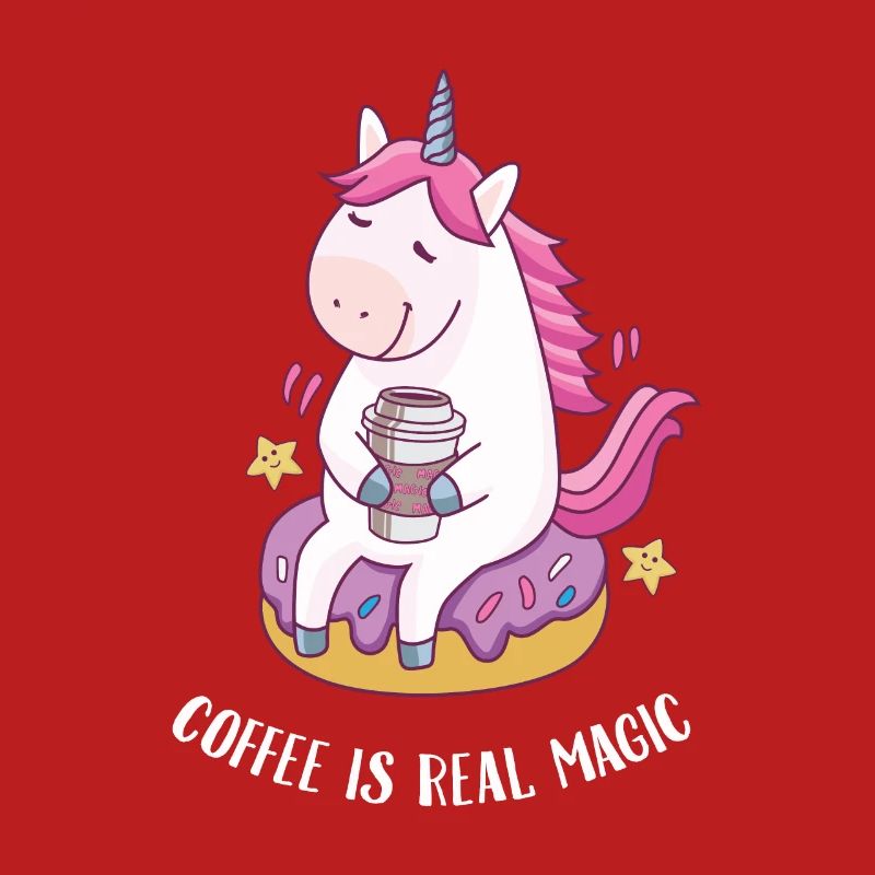 Coffee Is Real Magic - Kaffee Einhorn Geschenk