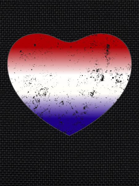 Hollande Pays-Bas Drapeau Herz