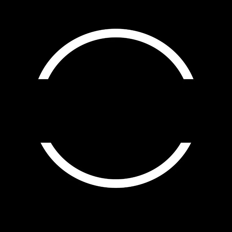 Kreis Symbol geteilt halb