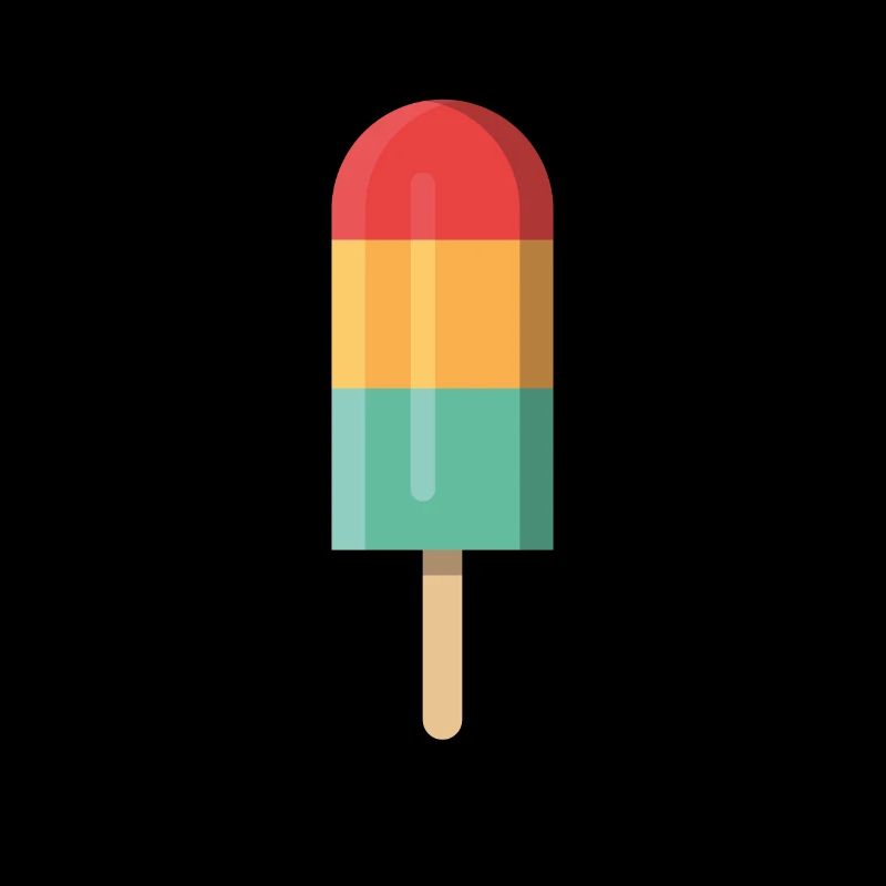 Glace glace rétro 90 sur tiges De glace
