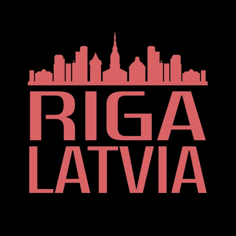 Stilvolle Riga Skyline Illustration
