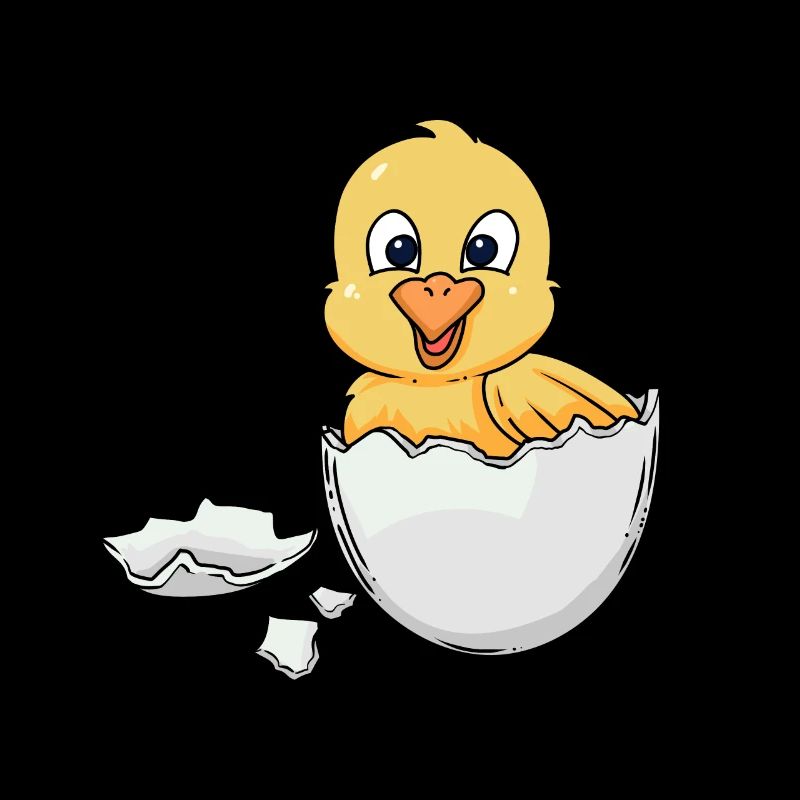 Poussins de Pâques Poulet Bébé Oeuf Éclos Naissance Oeuf de Pâques