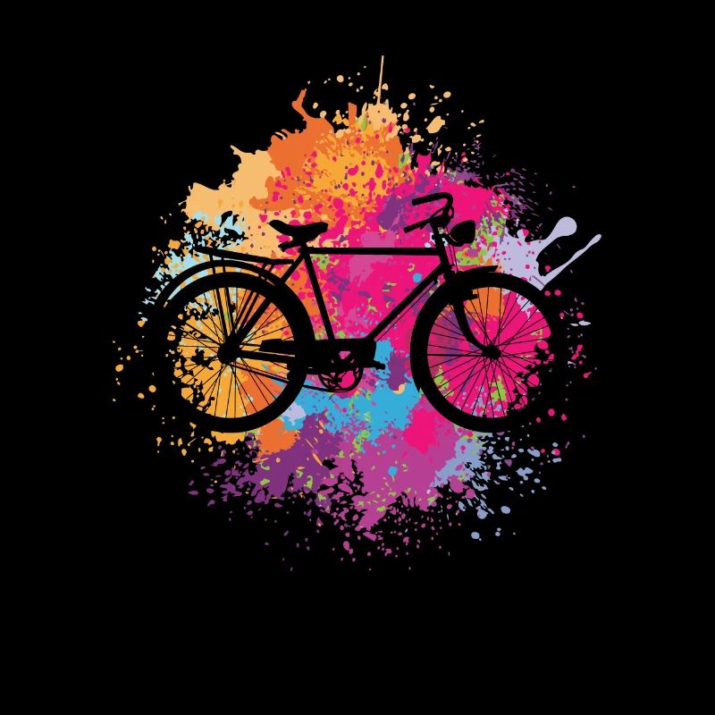 Vélo vintage avec des taches de peinture
