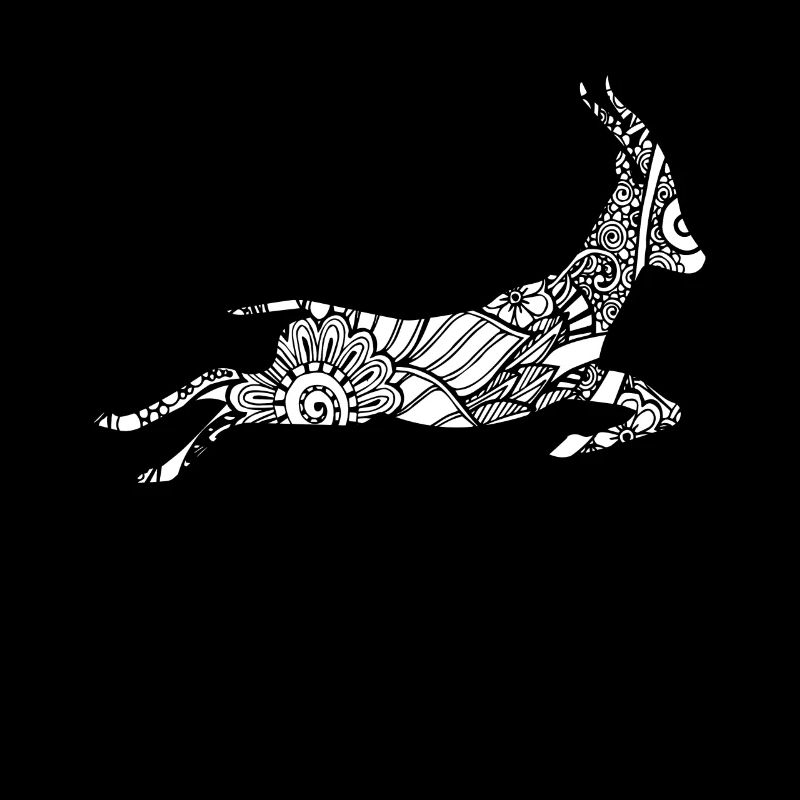 Gazelle Gazelle Floral Pattern