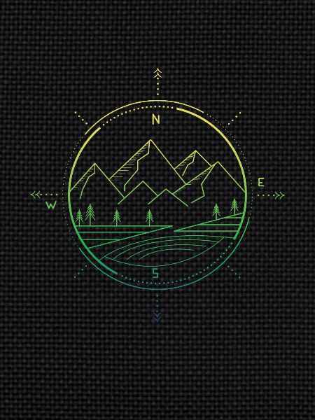 Mountains compass