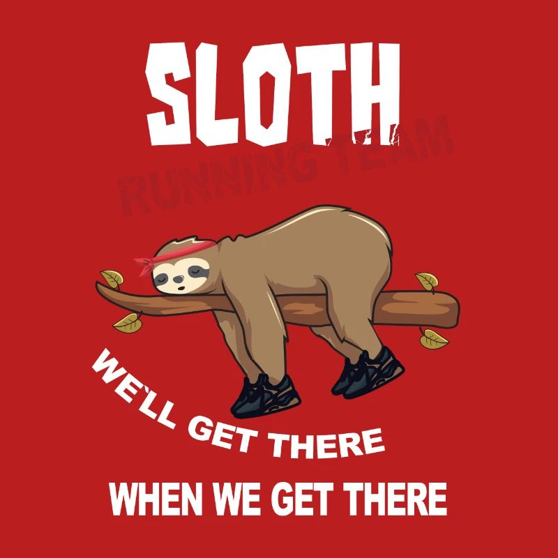 Lustiger Sloth Laufteam Design