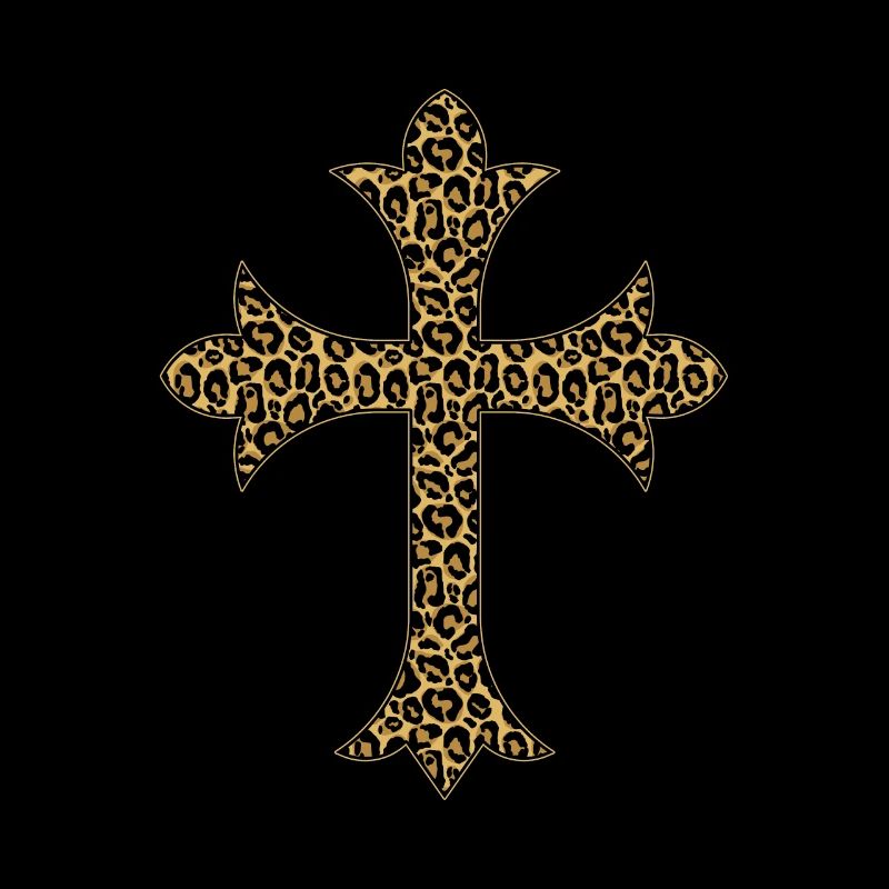 Cross with Leo pattern