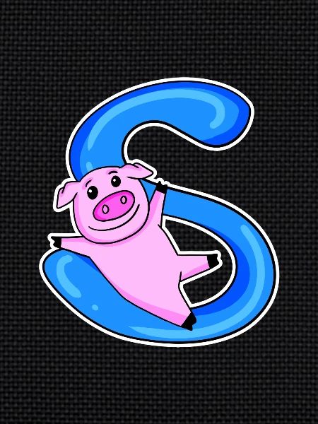 Pig letter S