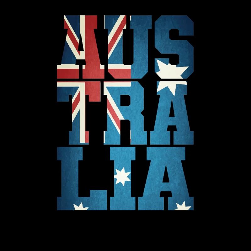 Australien mit Flagge