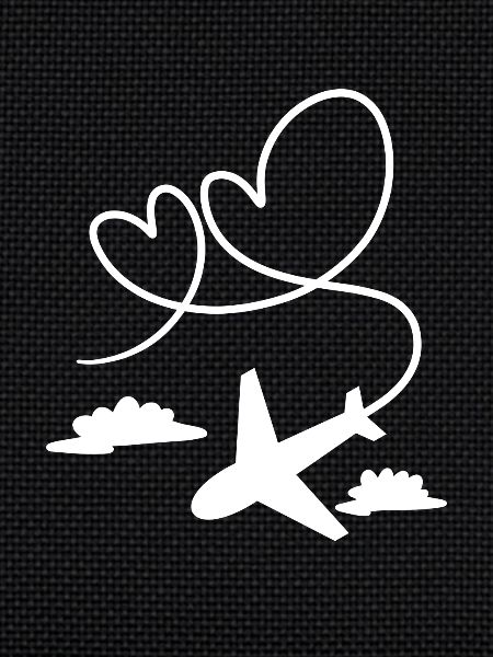 Avion avion avec coeur